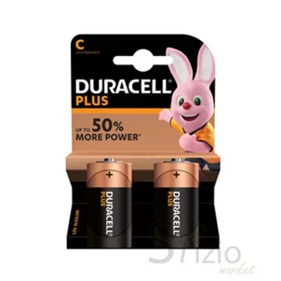 Duracell Plus Power C 1/2 Torch Batteries - 2 Pack