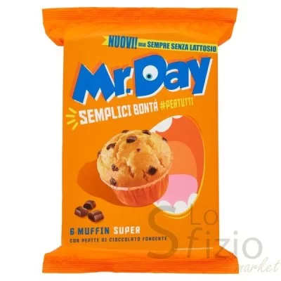 MR DAY MUFFIN CLASSICO GOCCE DI CIOCCOLATO 300GR - Alimentari, Merendine, Prodotti Senza Lattosio