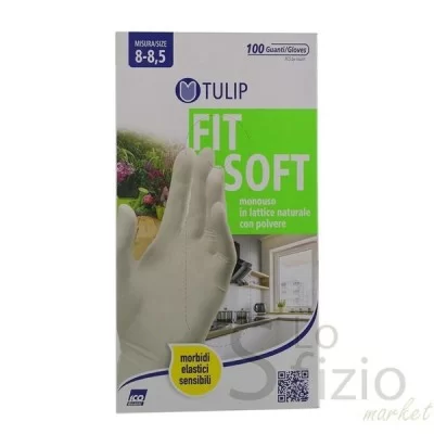 TULIP LATEX GLOVES 8-8.5 LARGE 100PCS