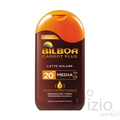 BILBOA LATTE SOLARE CAROTA 20 MEDIA 200ML - Home, Igiene Cura Persona, Igiene Corpo, Creme Abbronzanti