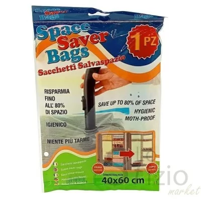 BUSTA SALVASPAZIO RETRAIBILE 40 X 60 CM - Home, Casa, Plastica, Sacchi Alimenti Indumenti, Scale e Stendibiancheria