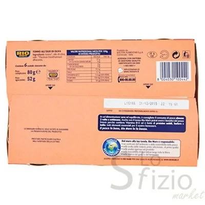 RIO MARE TUNA IN OLIVE OIL 80G X 6