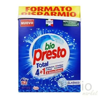 BIO PRESTO FUSTONE 62 MISURINI 3,10KG - Home, Detergenza, Detersivi Bucato