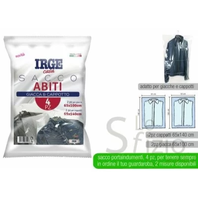 IRGE Garment Bag for Jackets and Coats 4pcs