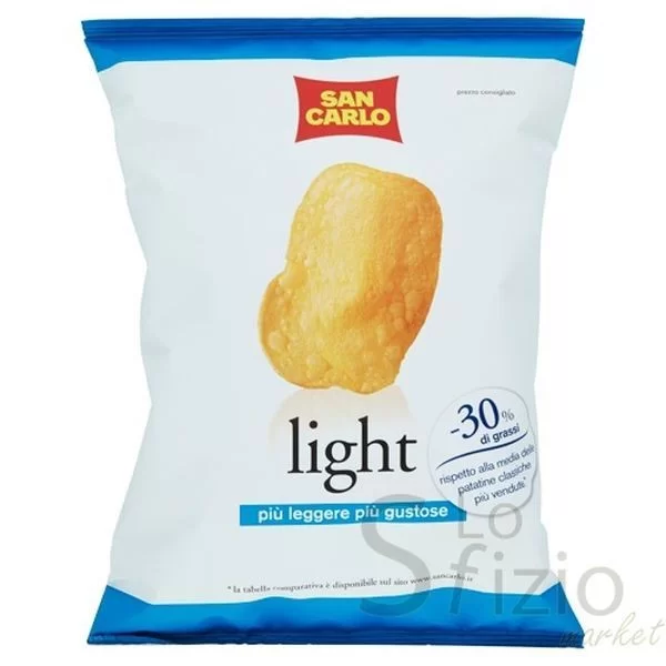 SAN CARLO LIGHT POTATO CHIPS -30% FAT 75G