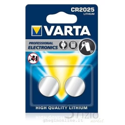 VARTA CR2025 LITHIUM BATTERY 2 PACK