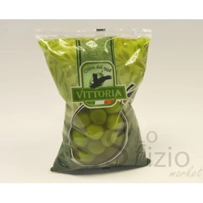VITTORIA VELLECA SWEET GREEN OLIVES 500G
