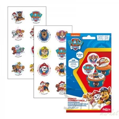 Dekora Edible Sugar Decorations Paw Patrol 16pcs
