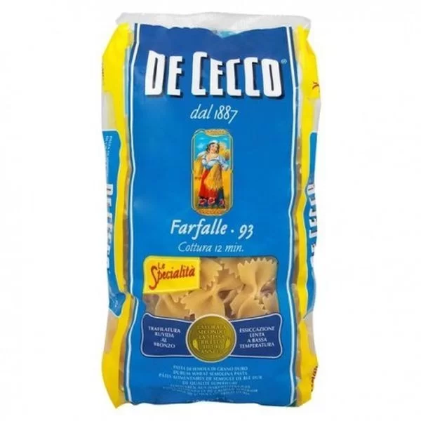 DE CECCO PASTA FARFALLE 93 500GR
