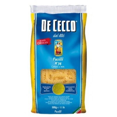 DE CECCO PASTA FUSILLI 34 500GR - Home, Alimentari, Semola