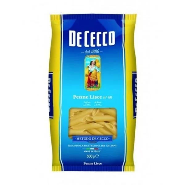 DE CECCO PASTA PENNE LISCE 40 500GR
