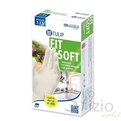 TULIP Latex Gloves Size 7-7.5 Medium x100