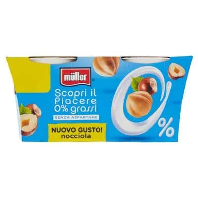 MULLER YOGURT 0% GRASSI NOCCIOLA 2X125GR