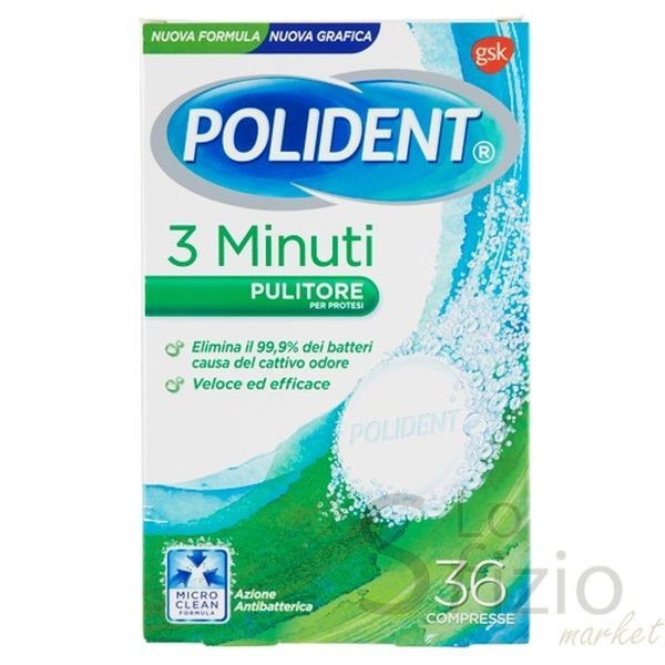 POLIDENT 3 MINUTI x36 COMPRESSE