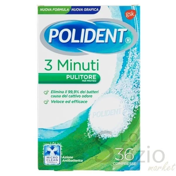 POLIDENT 3 MINUTI x36 COMPRESSE