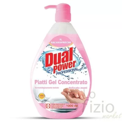 DUAL POWER PROFESSIONAL DISH GEL CONCENTRATED HAND DELICATE 1LT