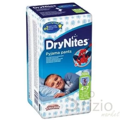 HUGGIES DRYNITES BOY MEDIUM 4-7 YEARS 17-30KG 10PCS