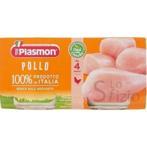 PLASMON CHICKEN HOMOGENIZED BABY FOOD 2X80G