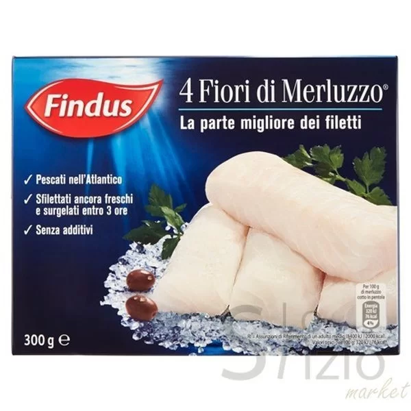 FINDUS FIORI DI MERLUZZO 4PZ 300GR