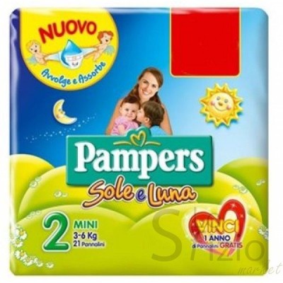 PAMPERS SOLE E LUNA PANNOLINI MINI 2 3-6KG X21PZ