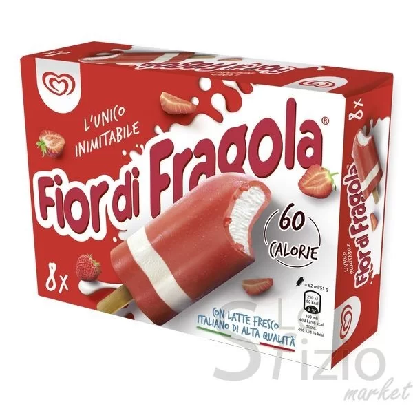 ALGIDA GELATO FIOR DI FRAGOLA 8PZ 408GR