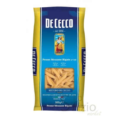 DE CECCO PENNE MEZZANE RIGATE N°241 GR.500 - Home, Alimentari, Pasta, Semola