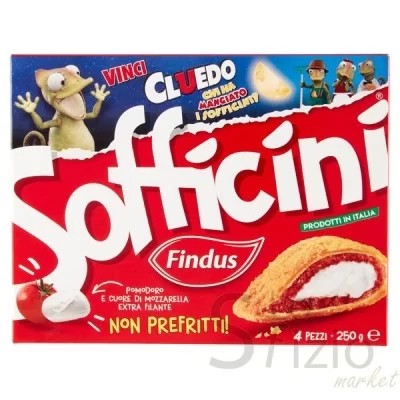 FINDUS SOFFICINI AL POMODORO E MOZZARELLA X4 250GR - Home, Surgelati e Gelati, Surgelati, Pizzeria Rosticceria