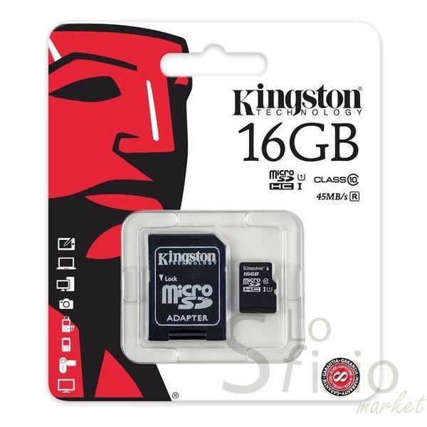 KINGSTON MICRO SD 16GB HC CL10 HIG SPEED + ADAT