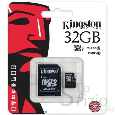 KINGSTON MICRO SD 32GB HC CL10 HIGH SPEED + ADAPTER