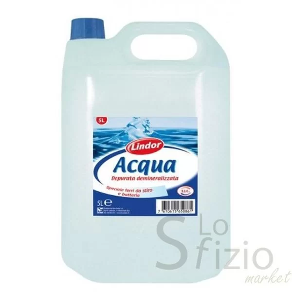 LINDOR DEMINERALIZED PURIFIED WATER 5LT