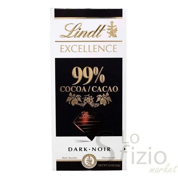LINDT TAVOLETA CIOC FONDENTE EXCELLENT 99% 50GR LINDT CIOC FONDENTE 99% 50GR