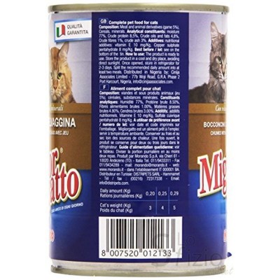 MIGLIOR GATTO BOCCONCINI DI SELVAGGINA 405GR