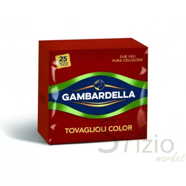 Gambardella Red Napkins 33x33 - 25 pcs