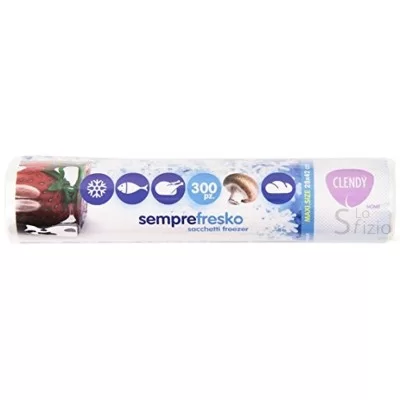 CLENDY ROTOLO FREEZER 300PZ 28x42CM - Home, Casa, Plastica, Sacchi Alimenti Indumenti