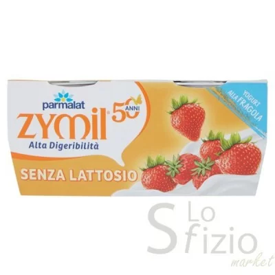 PARMALAT YOGURT ZYMIL FRAGOLA PEZZI 2X125GR