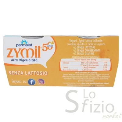 PARMALAT YOGURT ZYMIL FRAGOLA PEZZI 2X125GR