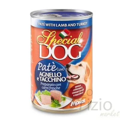 MONGE SPECIAL DOG PATE LAMB & TURKEY 400GR