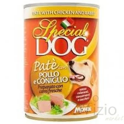 MONGE SPECIAL DOG PATE' CHICKEN & RABBIT 400G