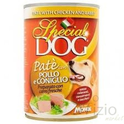 MONGE SPECIAL DOG PATE' POLLO & CONIGLIO GR400 - Home, Amici Animali, Cani, Cibo Umido