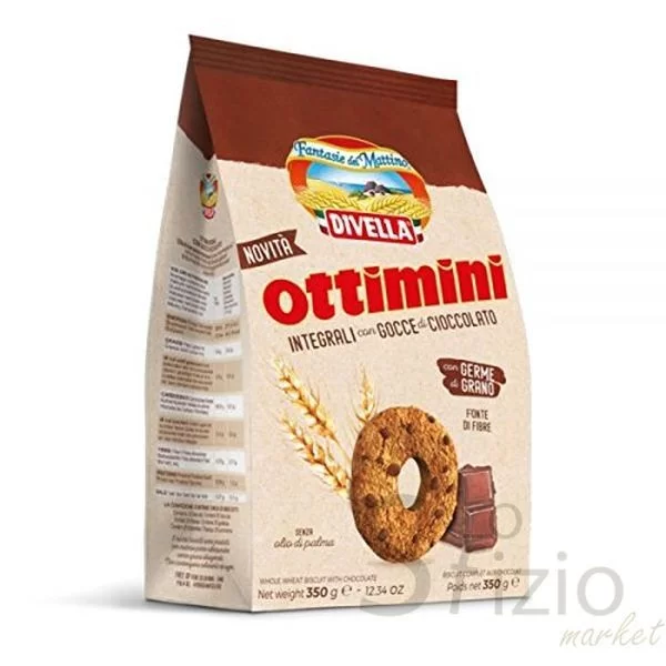 Divella Ottimini Whole Wheat and Chocolate Biscuits 350g