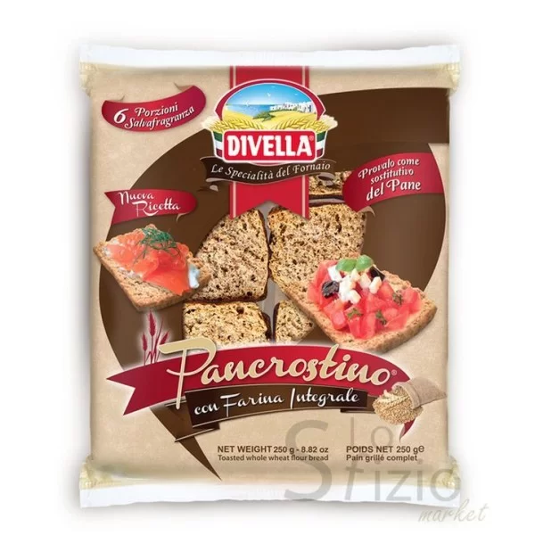 DIVELLA WHOLE WHEAT PANCROSTINI 250G