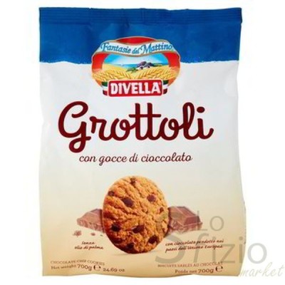DIVELLA BISCOTTI GROTTOLI GOCCE CIOC 700+100GR