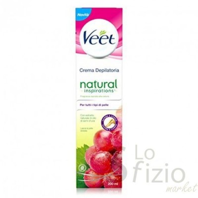VEET CREMA DEPILATORIA SEMI D'UVA CON SPATOLA 200M - Home, Igiene Cura Persona, Prodotti per Depilazione