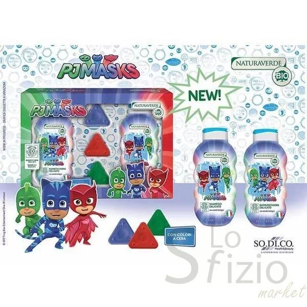 PJ MASKS GIFT SET BATH FOAM SHAMPOO/CHALK