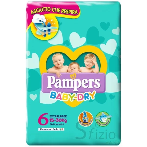 Pampers BabyDry Size 6 15-30kg 13 Count