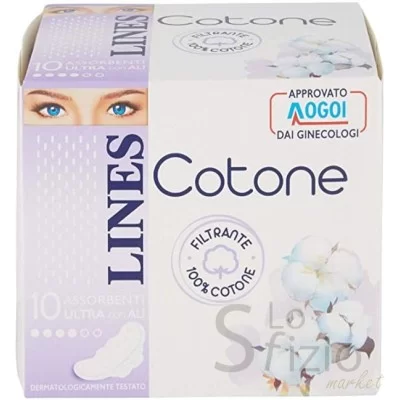 LINES COTONE ULTRA CON ALI PZ 10+2 - Home, Igiene Cura Persona, Igiene Corpo, Assorbenti e Proteggi Slip