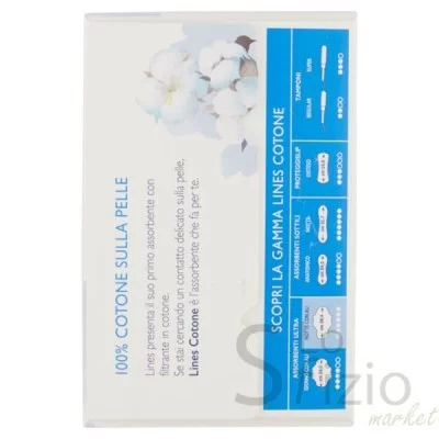 LINES COTTON ULTRA NIGHT WITH WINGS 8+2 PCS