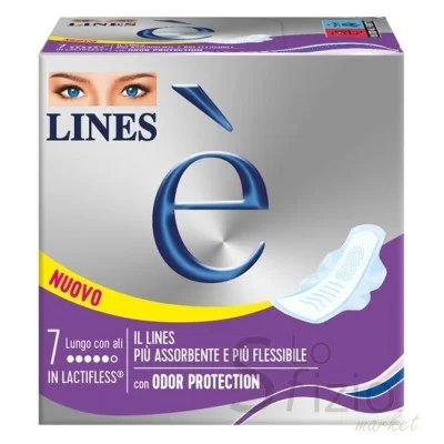 LINES E' LUNGO CON ALI X7PZ - Home, Igiene Cura Persona, Igiene Corpo, Assorbenti e Proteggi Slip