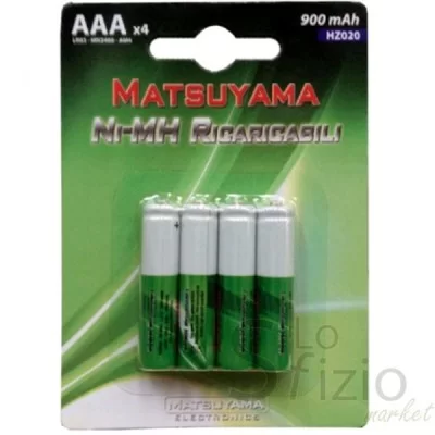 MATSUYAMA BATTERIE RIC AAA MINI STILO 1300MAH X4PZ - Home, Casa, Elettricità