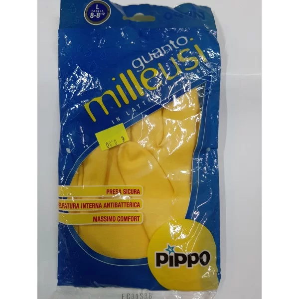 Pippo Multi-Use Natural Latex Gloves Size S 6-6 1/2